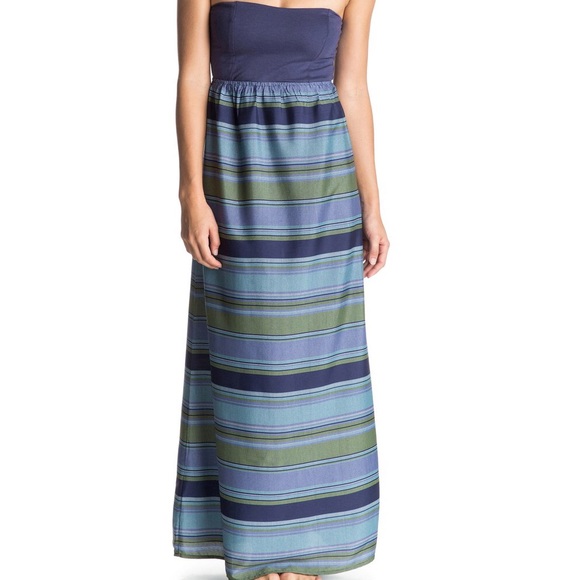 🆕Roxy Womens Viewed Maxi Strapless Dress NWT - Picture 2 of 5